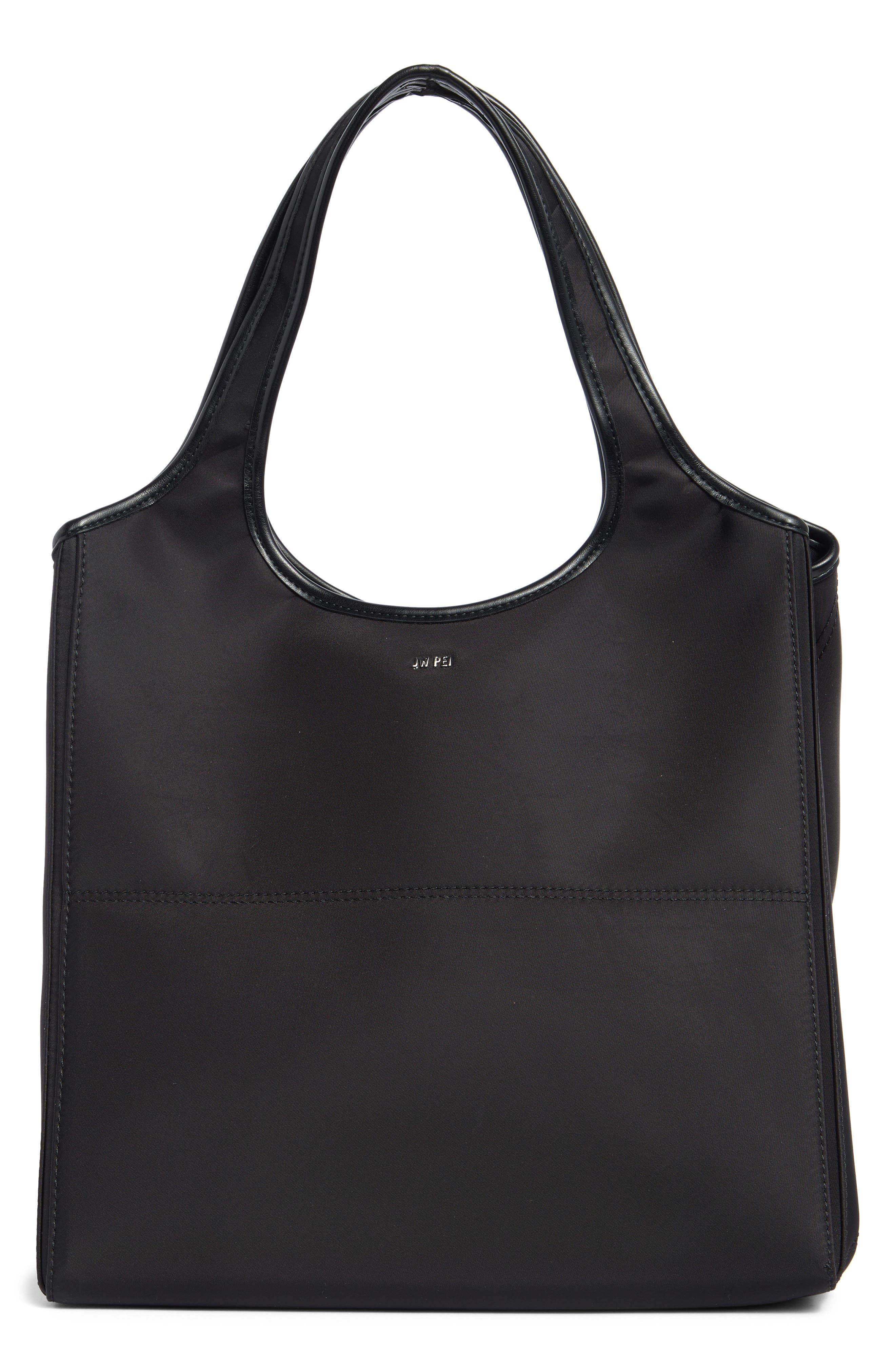Eliana Nylon Tote, Main, color, BLACK