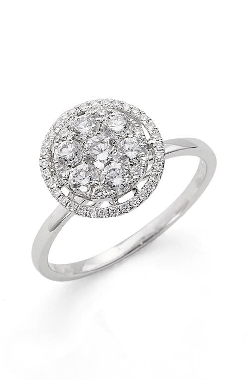 Bony Levy 'mika' Round Halo Diamond Ring In Gold
