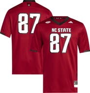 adidas Men's adidas #87 Red NC State Wolfpack Premier Jersey