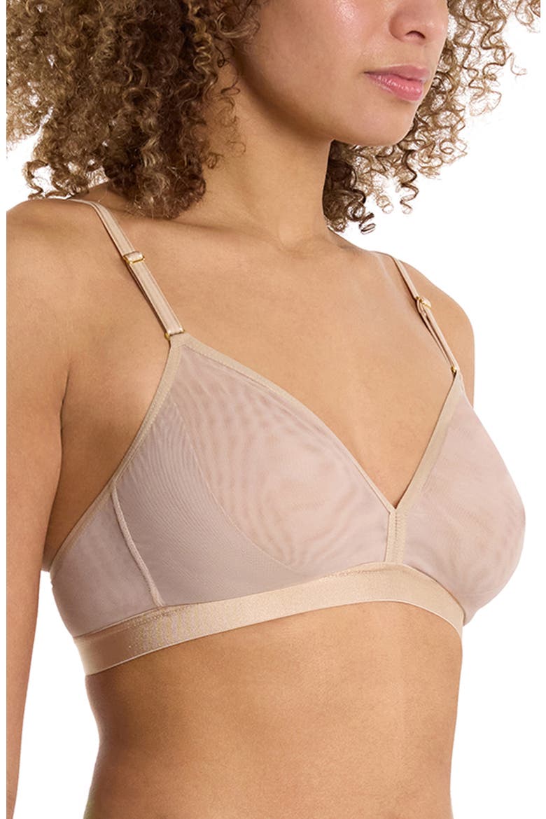 Mesh Wireless Bra, Alternate, color, CHAI