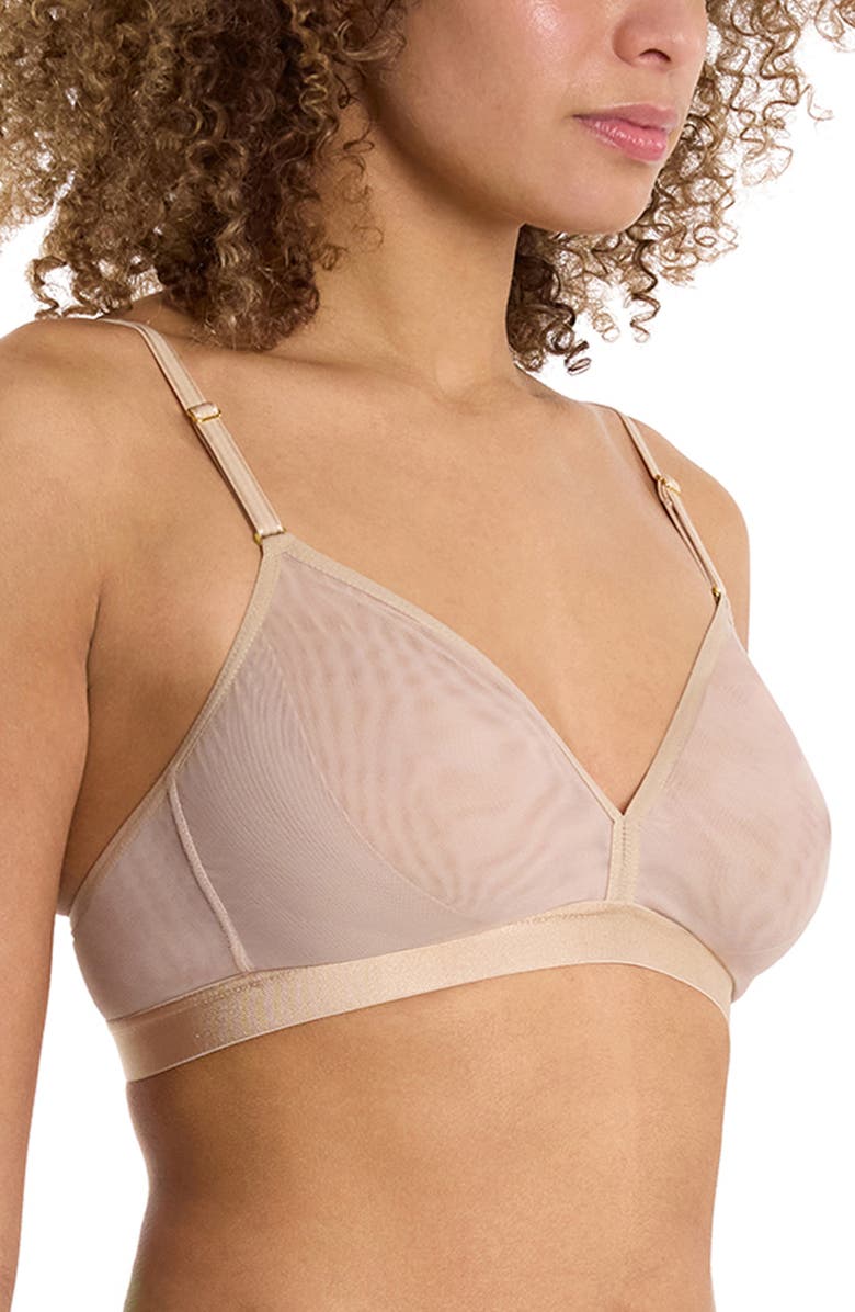 Hanky Panky Mesh Wireless Bra, Alternate, color, Chai