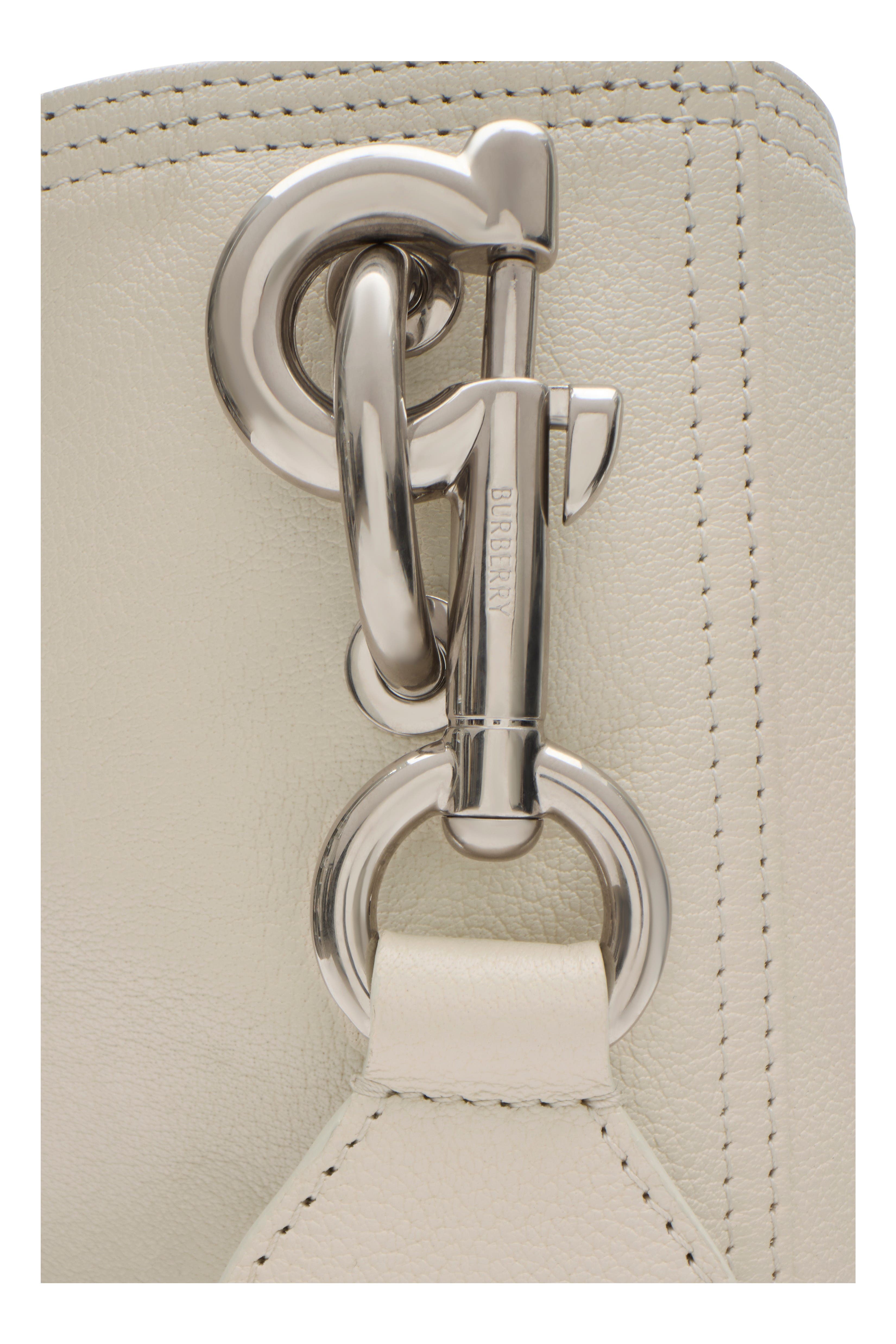 Burberry Medium B Clip Bucket Bag, Alternate, color, Soap Beige