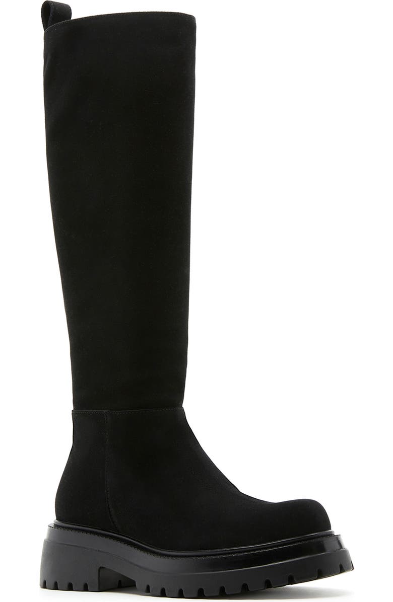 La Canadienne West City Dry<sup>™</sup> Waterproof Leather Knee High Boot, Main, color, Black Suede