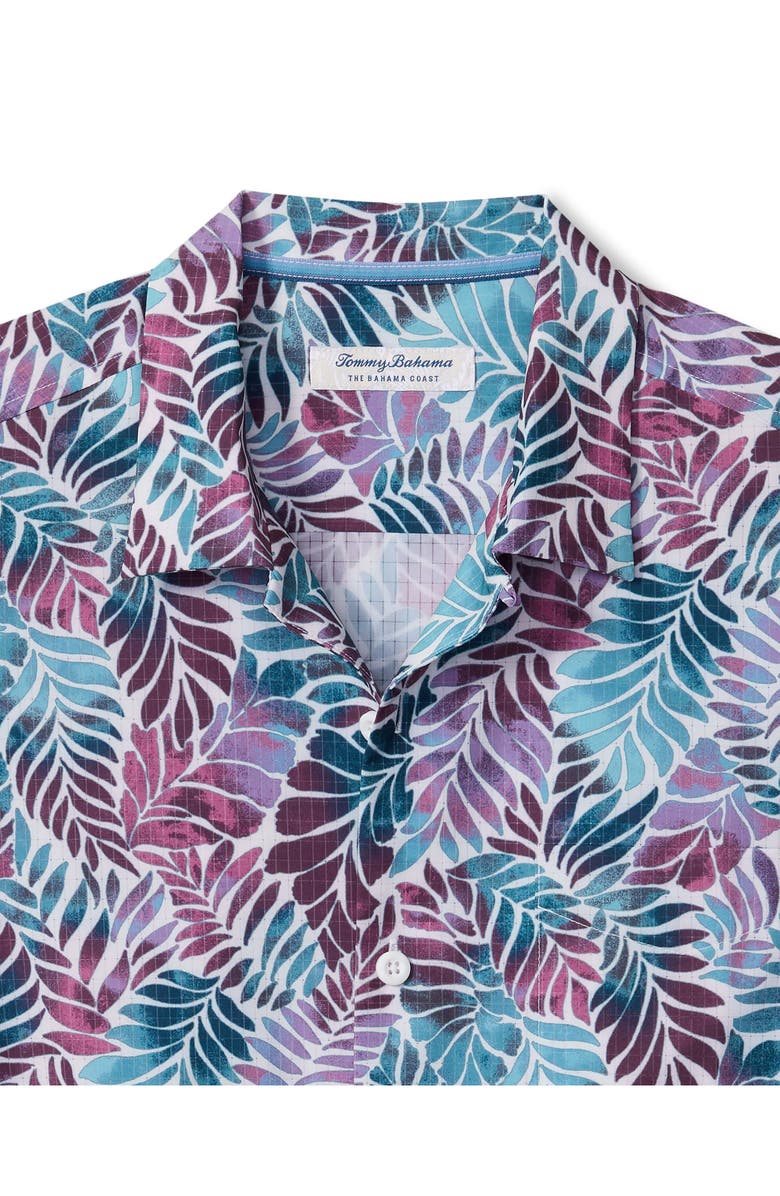 Tommy Bahama Bahama Coast Palm Mirage IslandZone<sup>®</sup> Camp Shirt, Alternate, color, Belle Blue