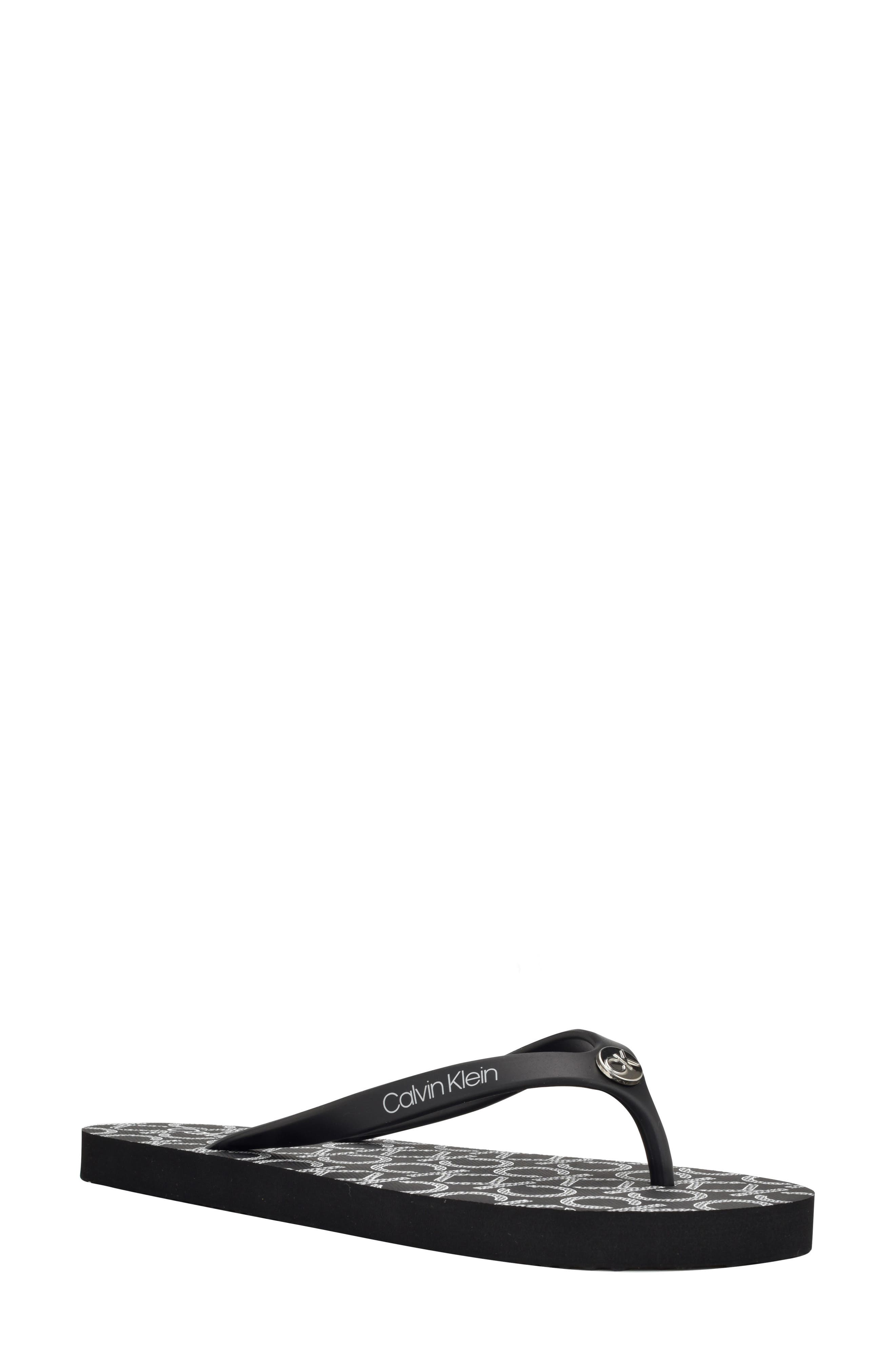 Calvin Klein Sarminya Flip Flop Sandal, Main, color, Black