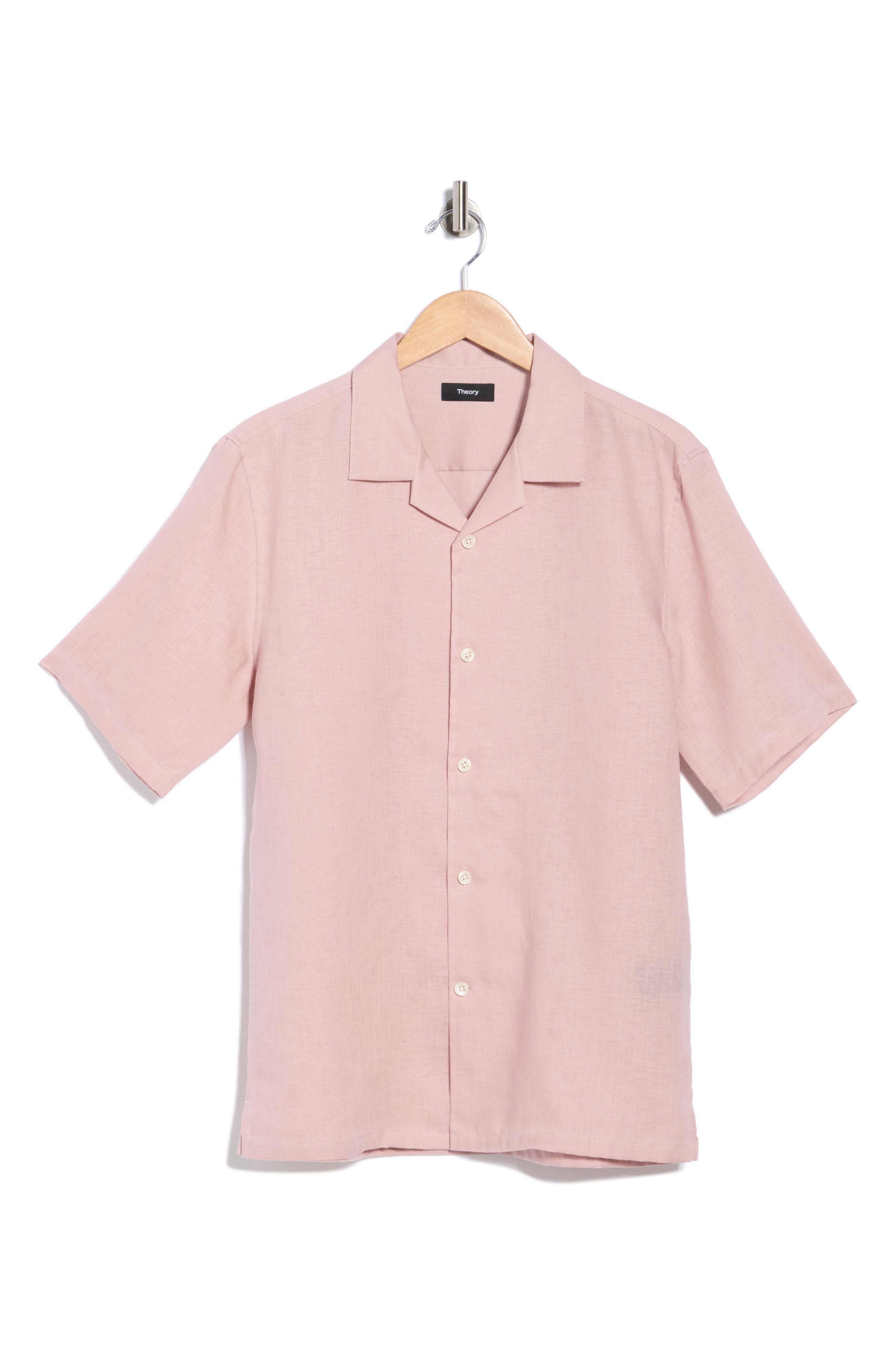 Theory Daze Short Sleeve Linen Button-Up Shirt