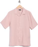 Theory Daze Short Sleeve Linen Button-Up Shirt