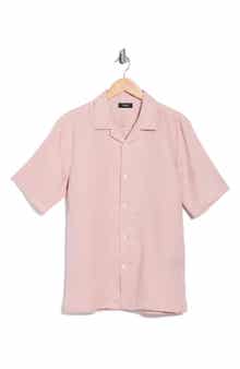 Theory Daze Short Sleeve Linen Button-Up Shirt