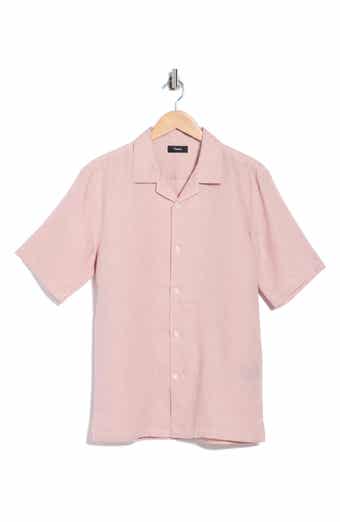 Theory Daze Short Sleeve Linen Button-Up Shirt