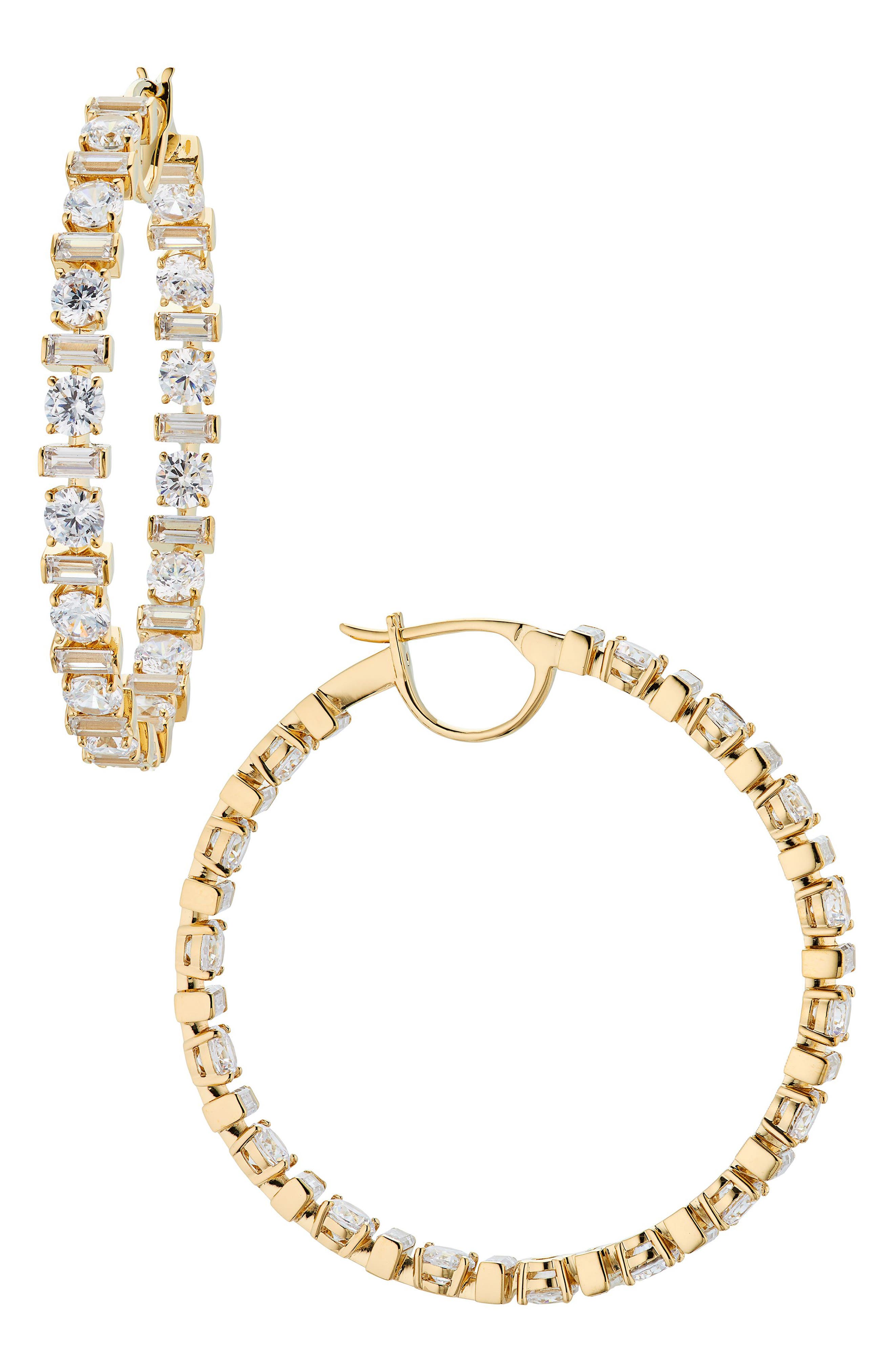 Nadri Gwen Cubic Zirconia Hoop Earrings