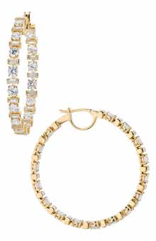 Nadri Gwen Cubic Zirconia Hoop Earrings
