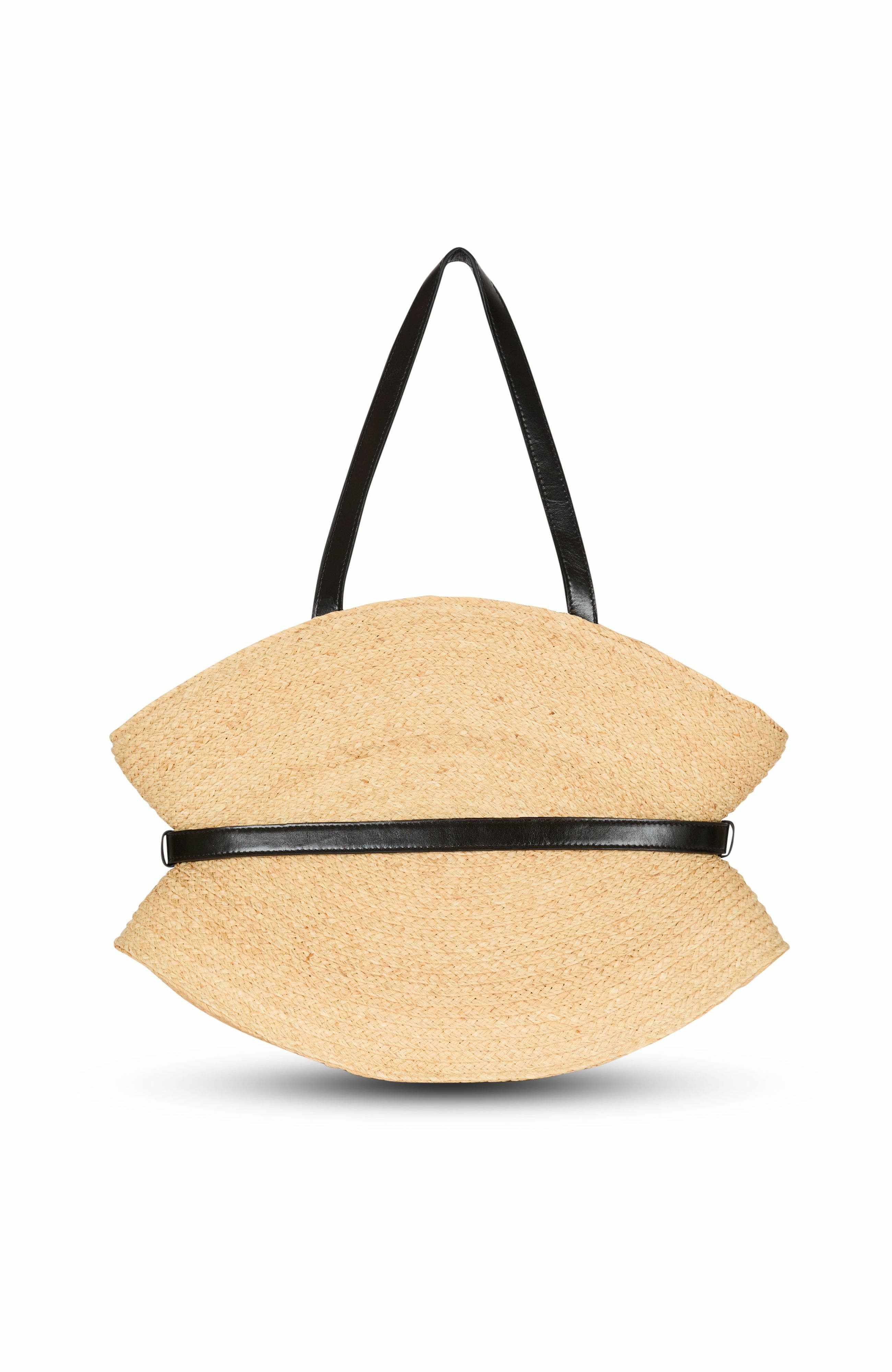 Shuffle Medium Bag In Raffia, Alternate, color, Brown