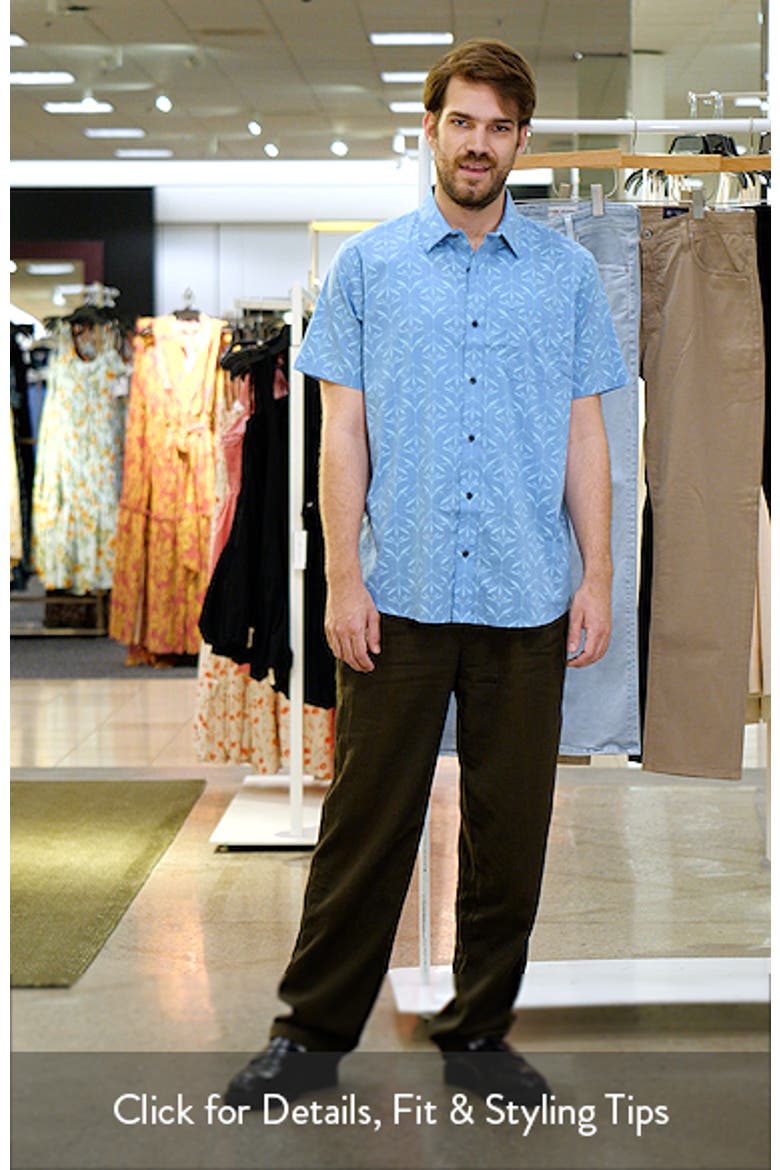 Canopy Breeze Floral Short Sleeve Stretch Cotton Blend Button-Up Shirt video