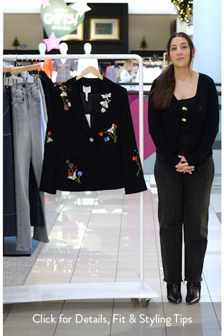 Whispering Vines Floral Embellished Blazer video