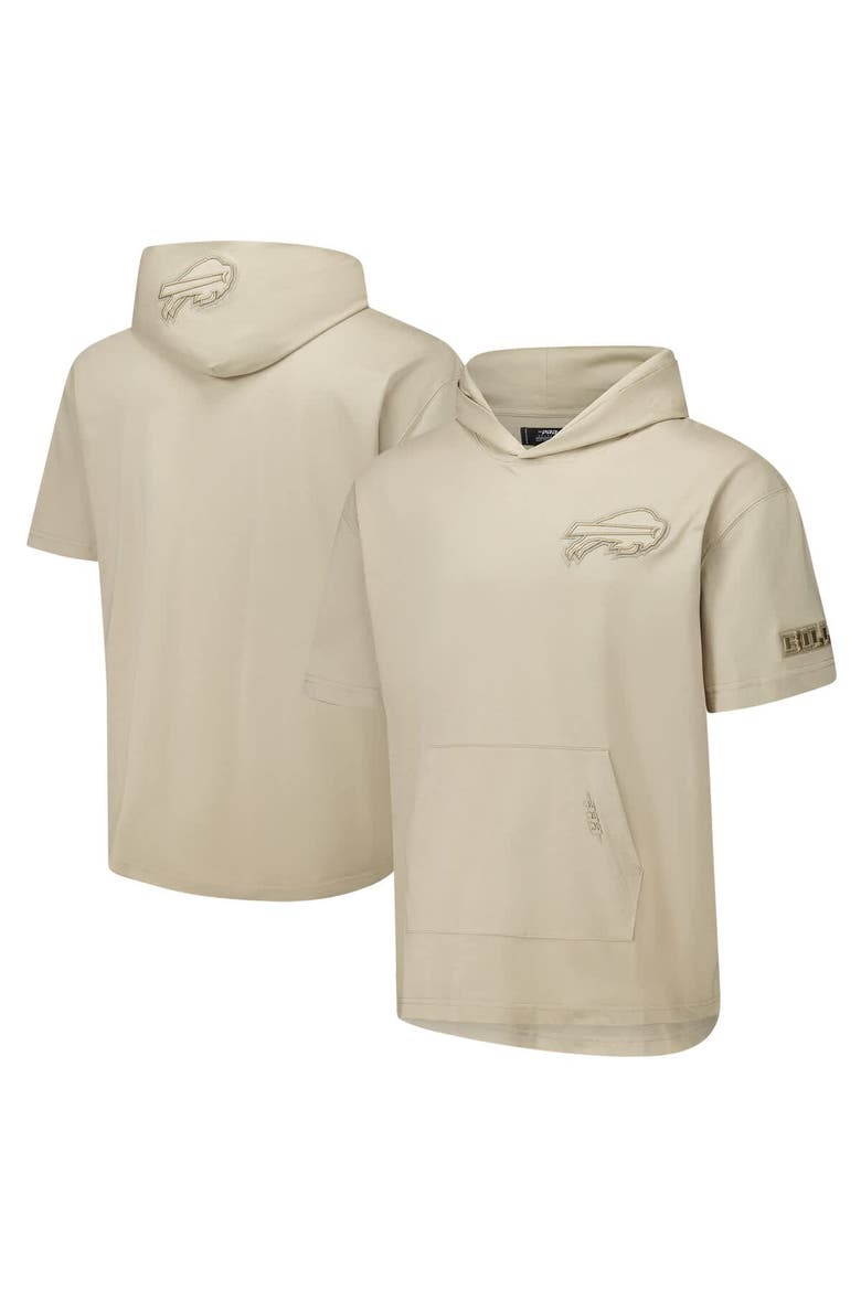 Men's Pro Standard Tan Buffalo Bills Neutrals Capsule Short Sleeve Pullover Hoodie, Alternate, color, Tan