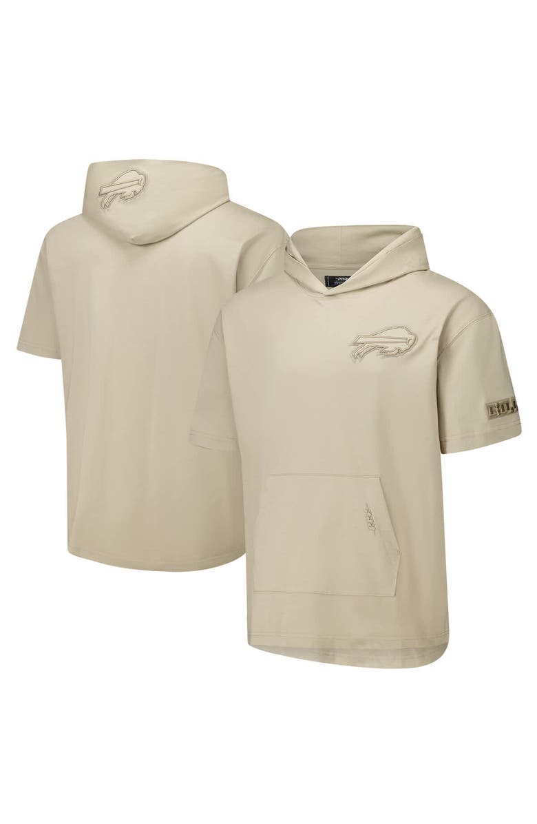 PRO STANDARD Men's Pro Standard Tan Buffalo Bills Neutrals Capsule Short Sleeve Pullover Hoodie, Alternate, color, Tan