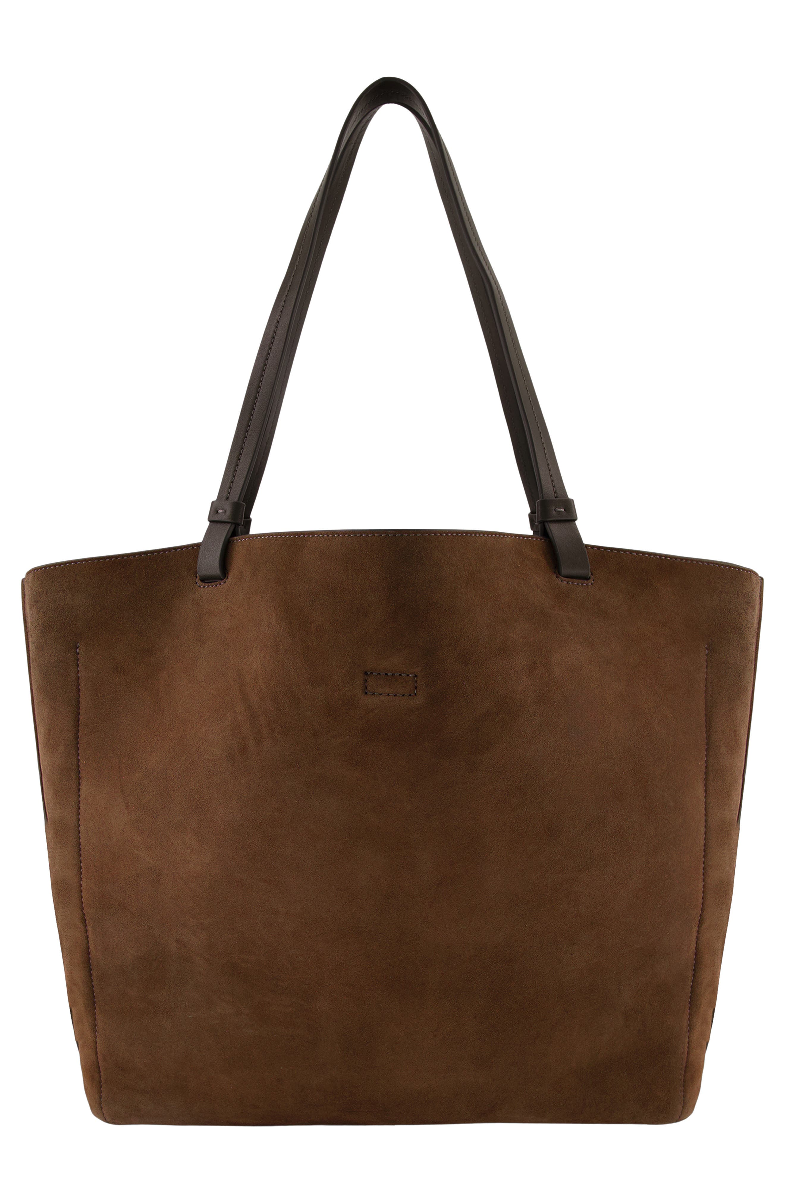 Vince Ava Leather Tote, Alternate, color, Chocolate
