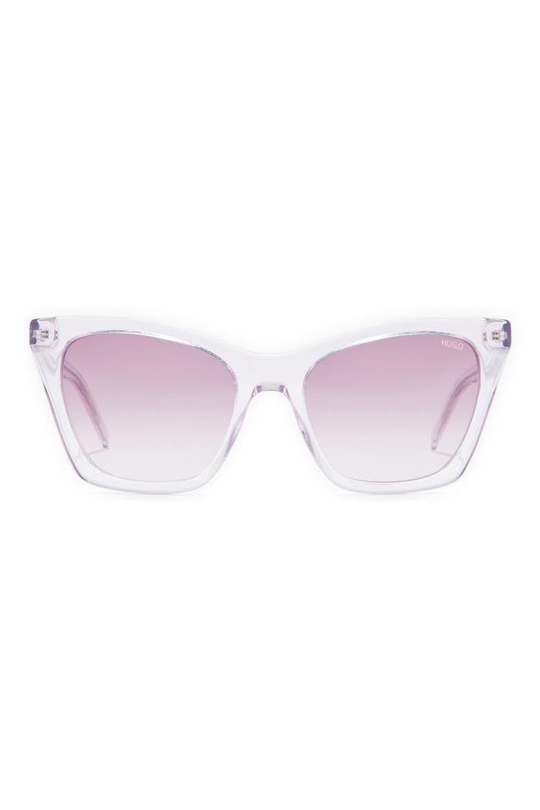 HUGO BOSS 52mm Cat Eye Sunglasses, Main, color, LILAC / PINK GRADIENT