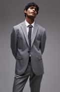 Topman Slim Fit Grey Stretch Suit Jacket