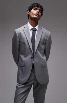 Topman Slim Fit Grey Stretch Suit Jacket