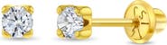 In Season Jewelry 14k Prong Set Diamond Little Earrings