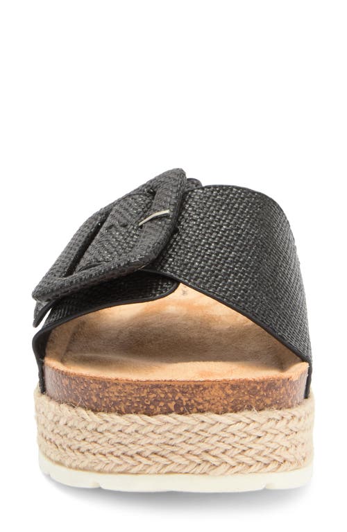Wild Diva Lounge Adra Platform Slide Sandal In Black