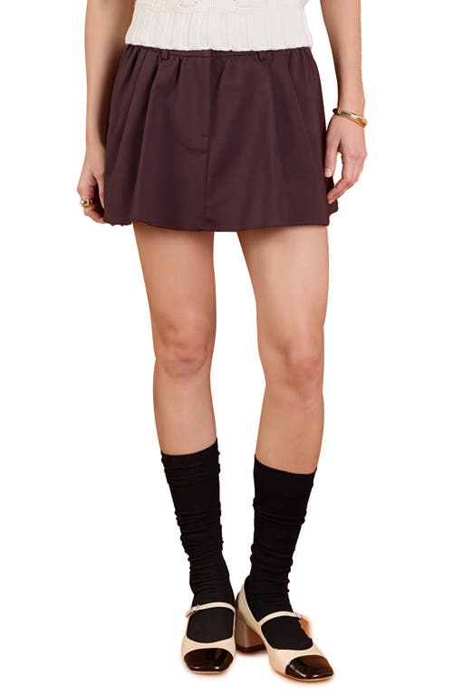 English Factory Ruffle Miniskort In Brown