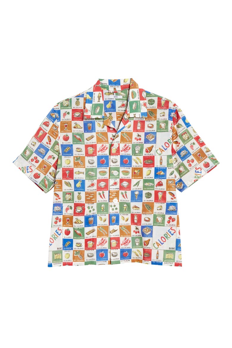 Calorie Print Camp Shirt, Alternate, color, MULTI