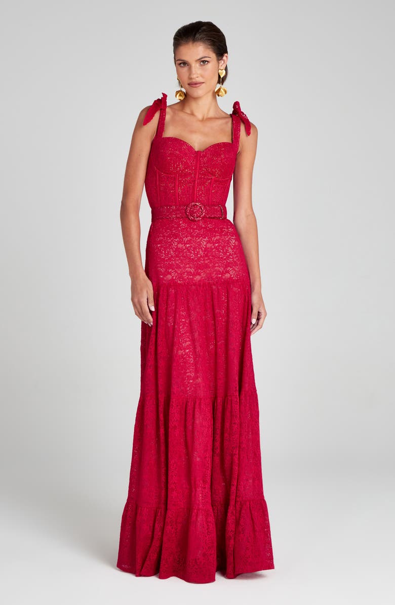 NADINE MERABI Miranda Belted Gown, Alternate, color, 