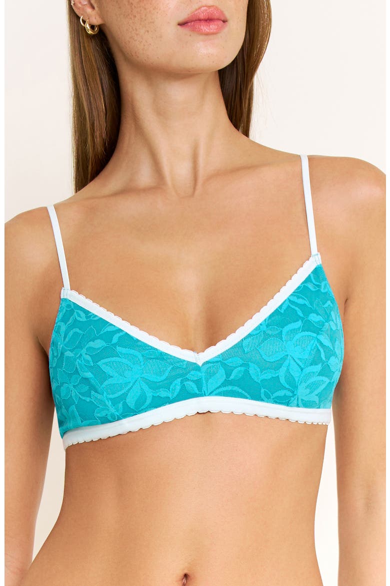 Azlin Lace Bralette, Main, color, TEAL TROPIC