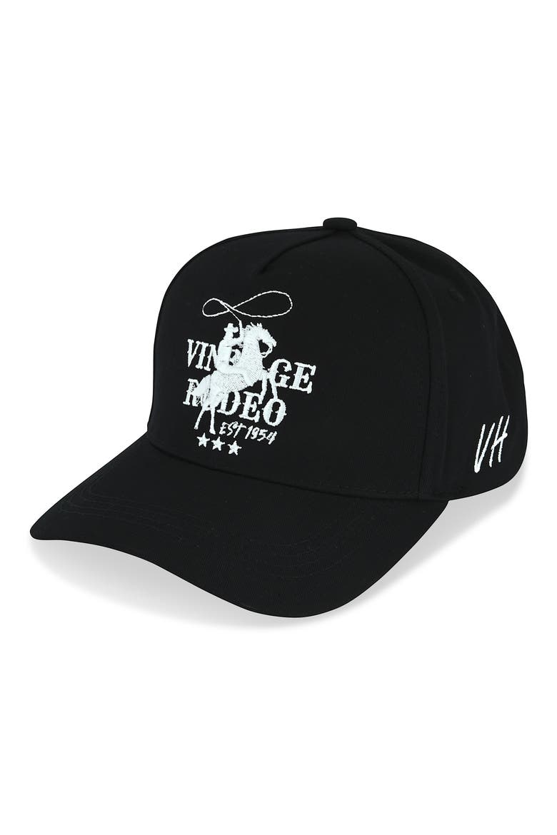Embroidered Baseball Cap, Alternate, color, BLACK/ WHITE