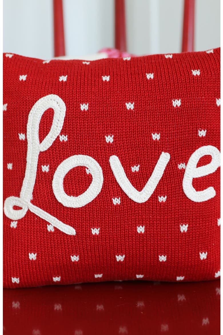 10" Love Pillow, Alternate, color, Red