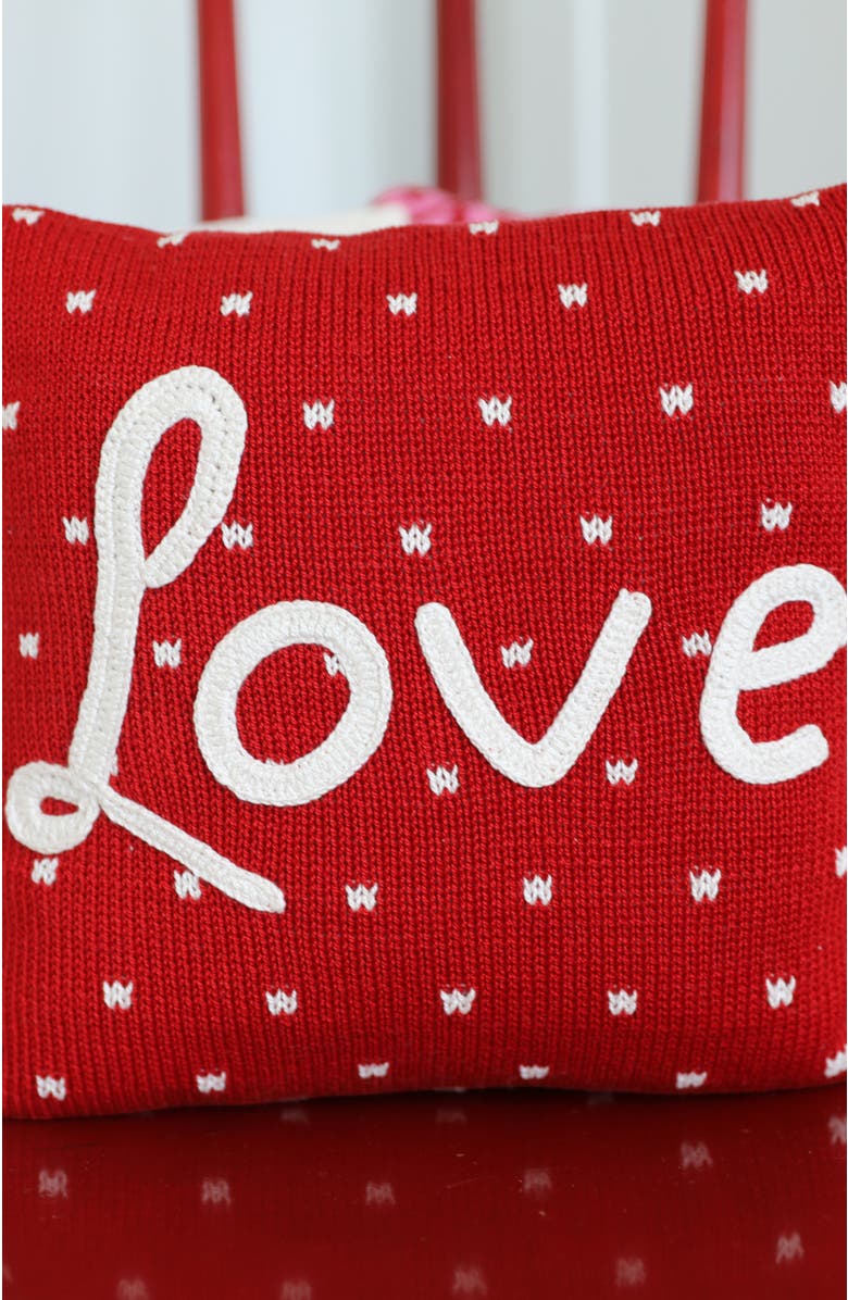 Melange Collection 10" Love Pillow, Alternate, color, Red