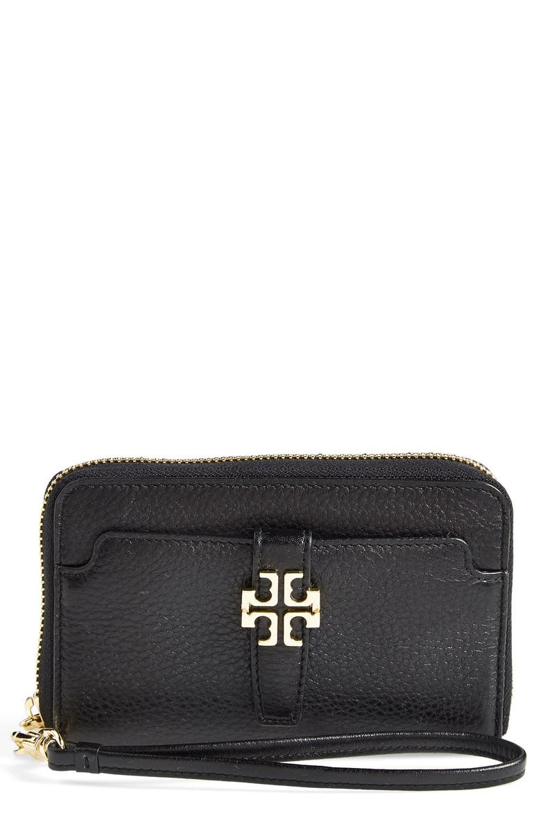 Tory Burch 'Plaque' Smartphone Wallet, Main, color, 