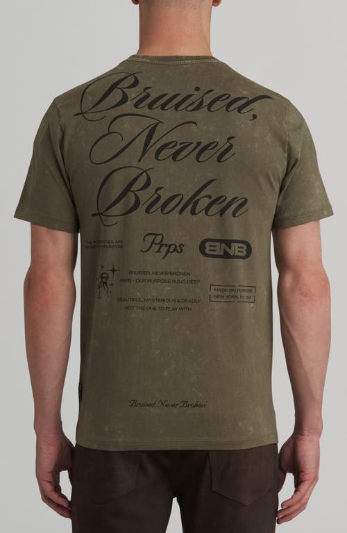 Prps Mott Cotton Graphic T-shirt In Olive