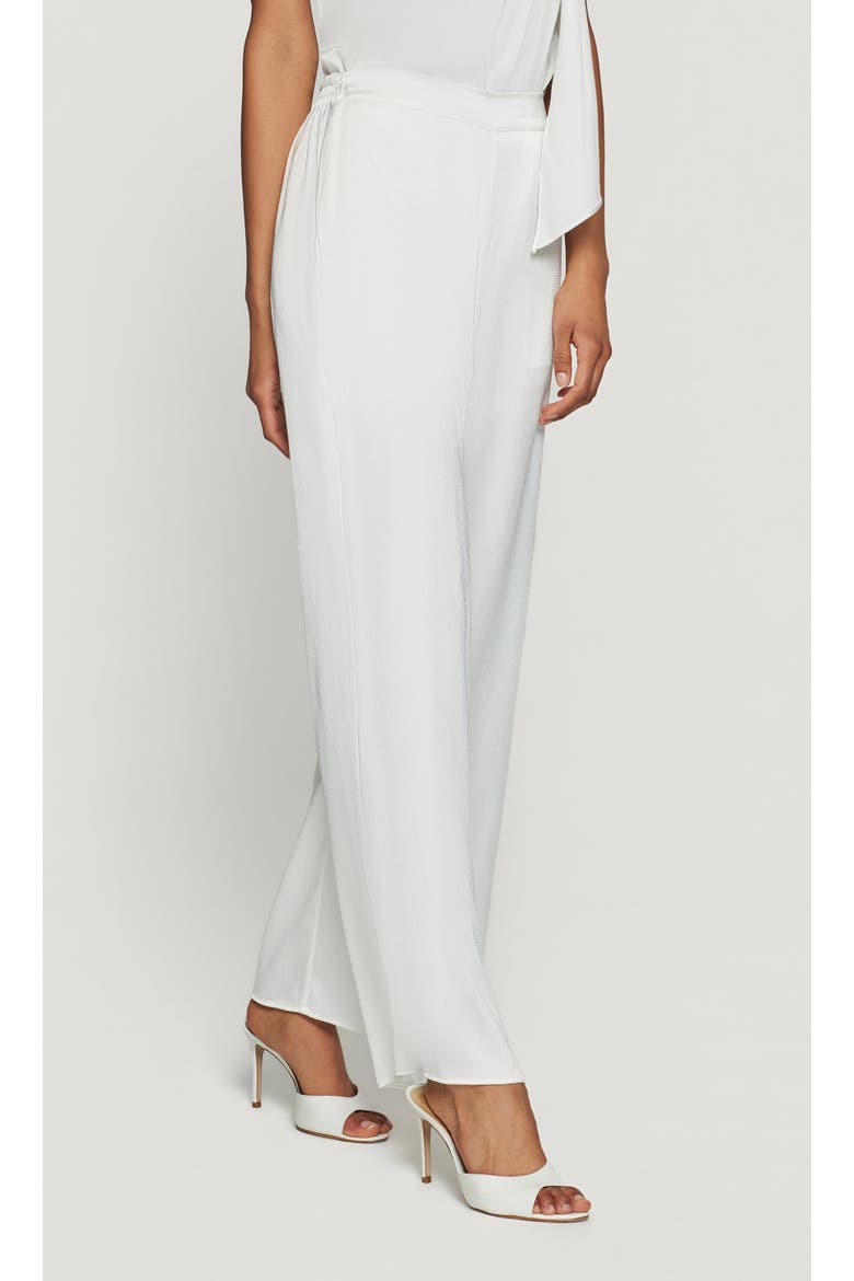 Kelela Hammered Satin Pants, Alternate, color, White