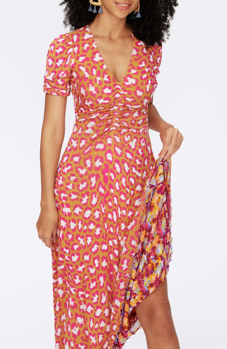 DVF Koren Reversible Mesh Dress, Alternate, color, 