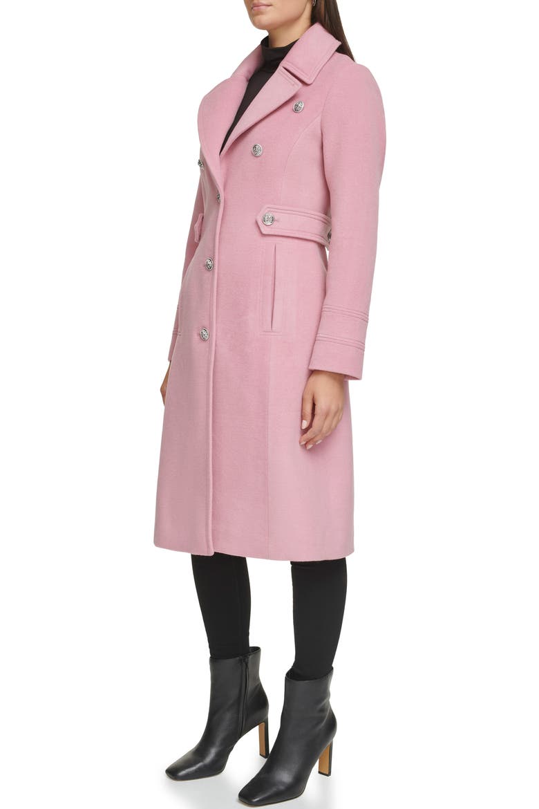 Notch Lapel Military Coat, Alternate, color, PINK