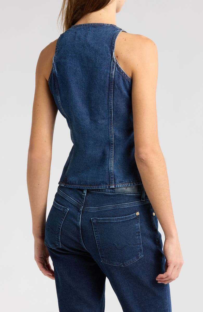 7 For All Mankind Button Front Denim Vest, Alternate, color, 