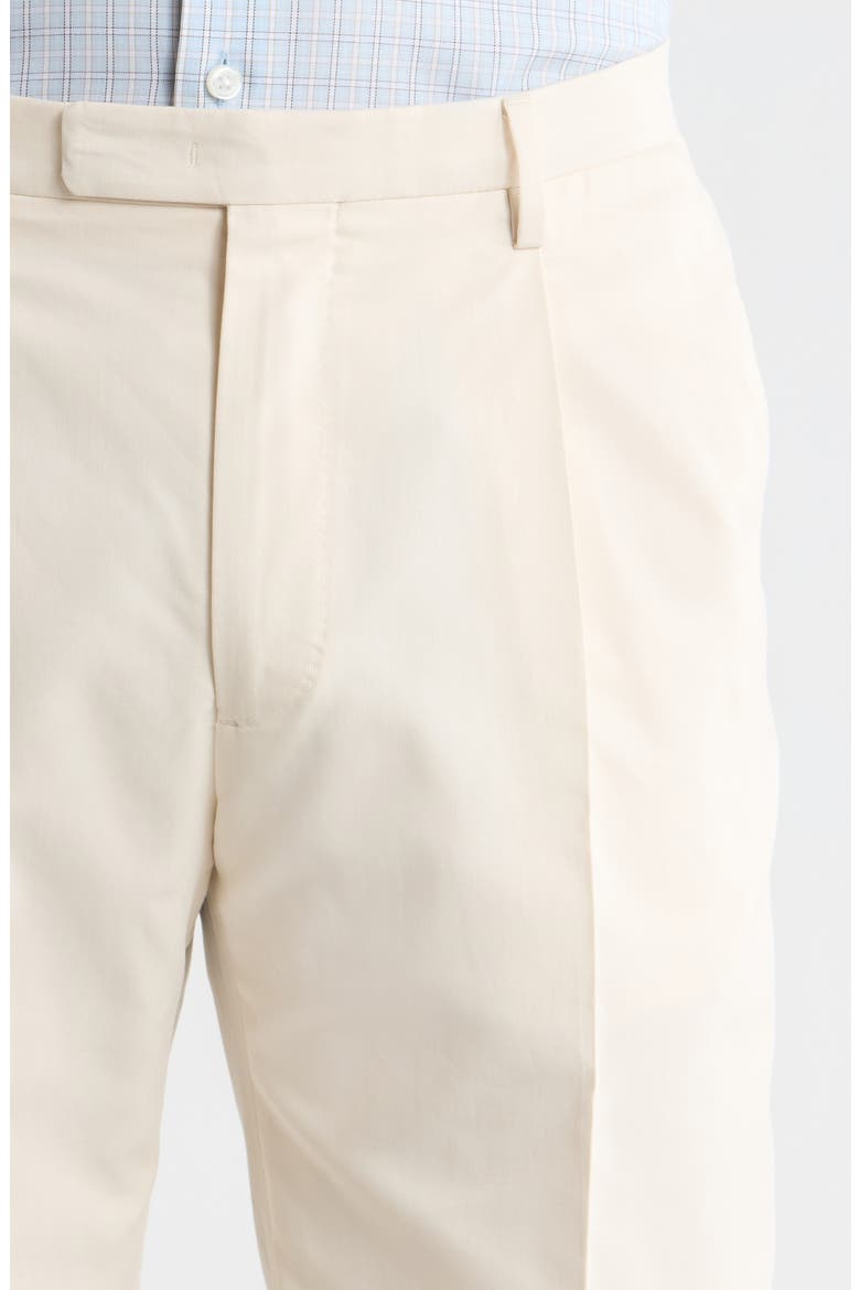 Relaxed Pleated Trousers, Alternate, color, CREAM