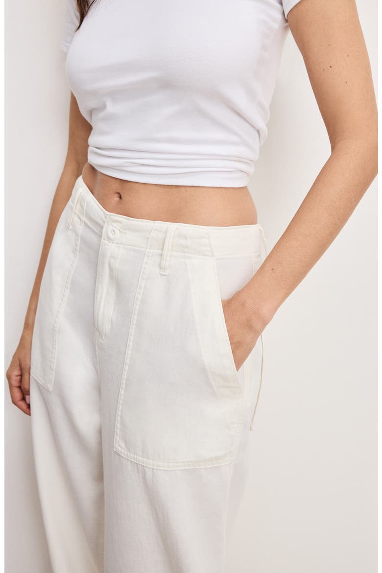 Lite Cotton Blend Pants, Alternate, color, CLOUD WHITE001