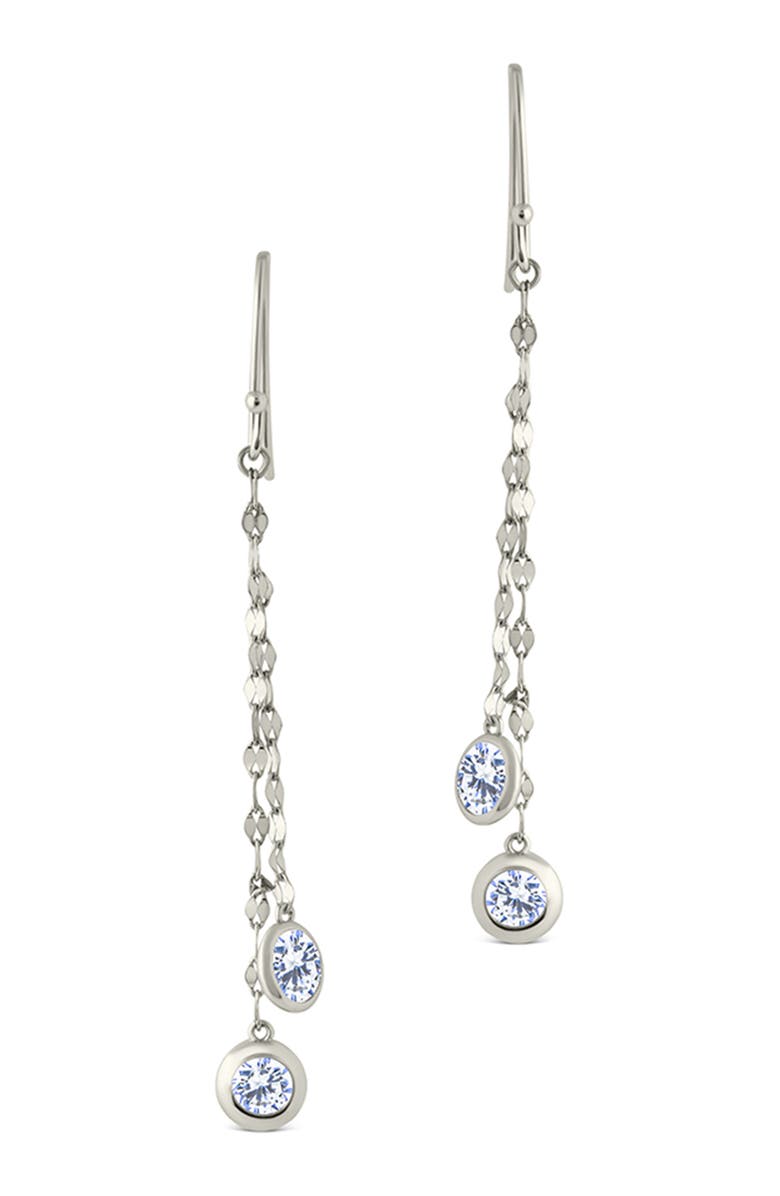 Sterling Forever Idaline Cubic Zirconia Drop Earrings, Alternate, color, 