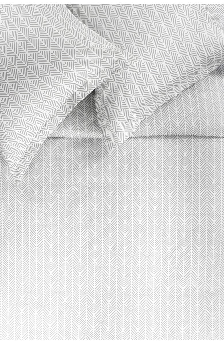 MELANGE HOME Arrow Print 400 Thread Count Cotton Duvet Set, Alternate, color, Grey