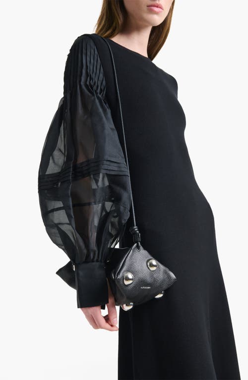 Altuzarra Mini Origami Studded Leather Crossbody Bag In Black