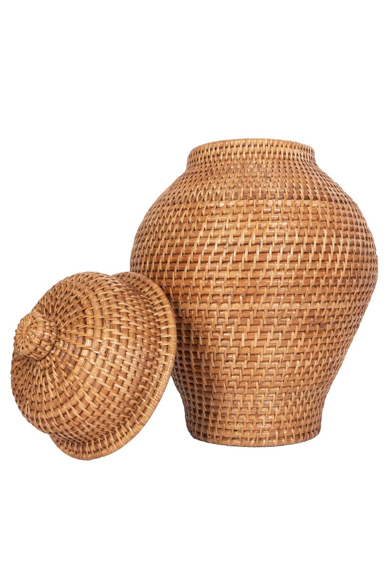 Saboga Home Ginger Jar, Alternate, color, Honey Brown