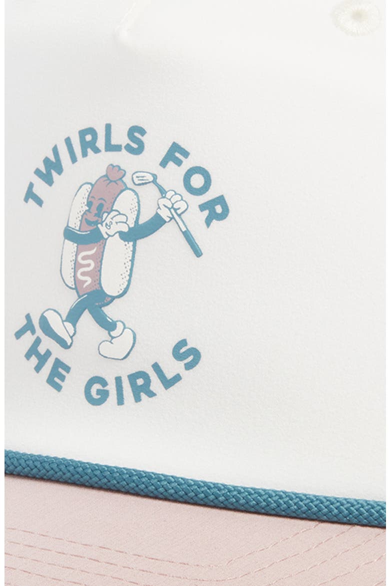 Twirls Snapback Baseball Cap, Alternate, color, MAUVE