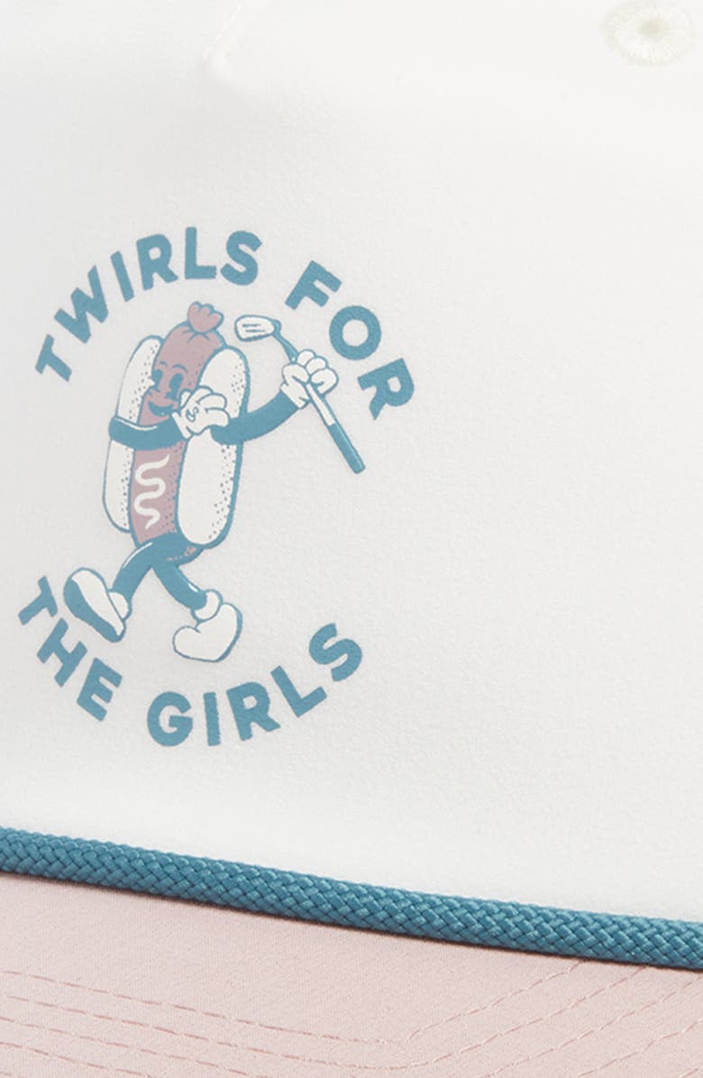 Swannies Twirls Snapback Baseball Cap, Alternate, color, Mauve