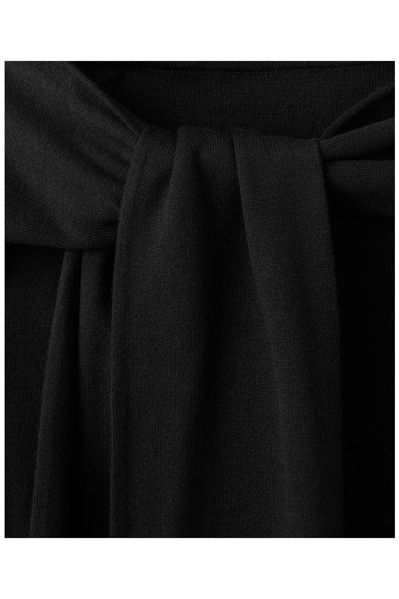 Knotted Knit Midi Skirt, Alternate, color, BLACK