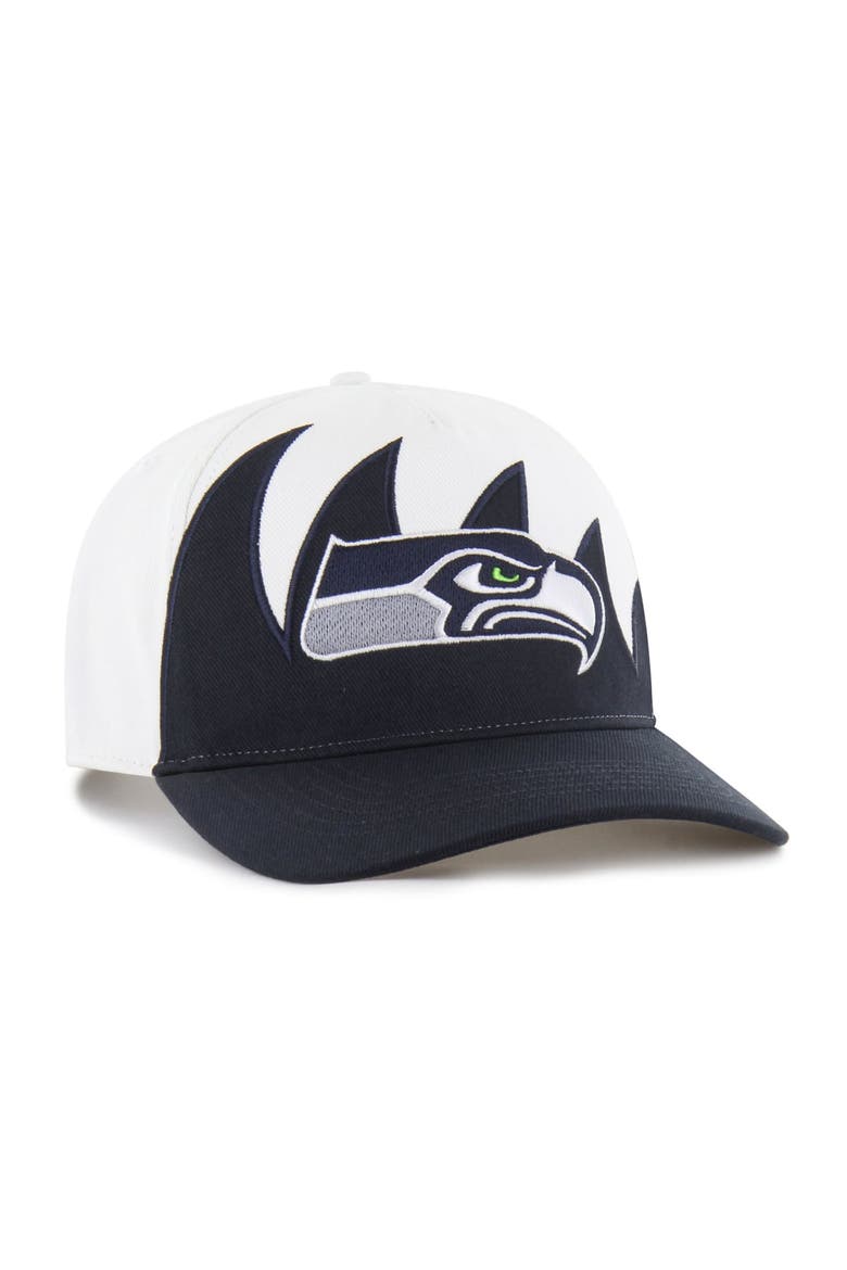 Men's '47 White Seattle Seahawks Jagged Hitch Adjustable Hat, Alternate, color, White