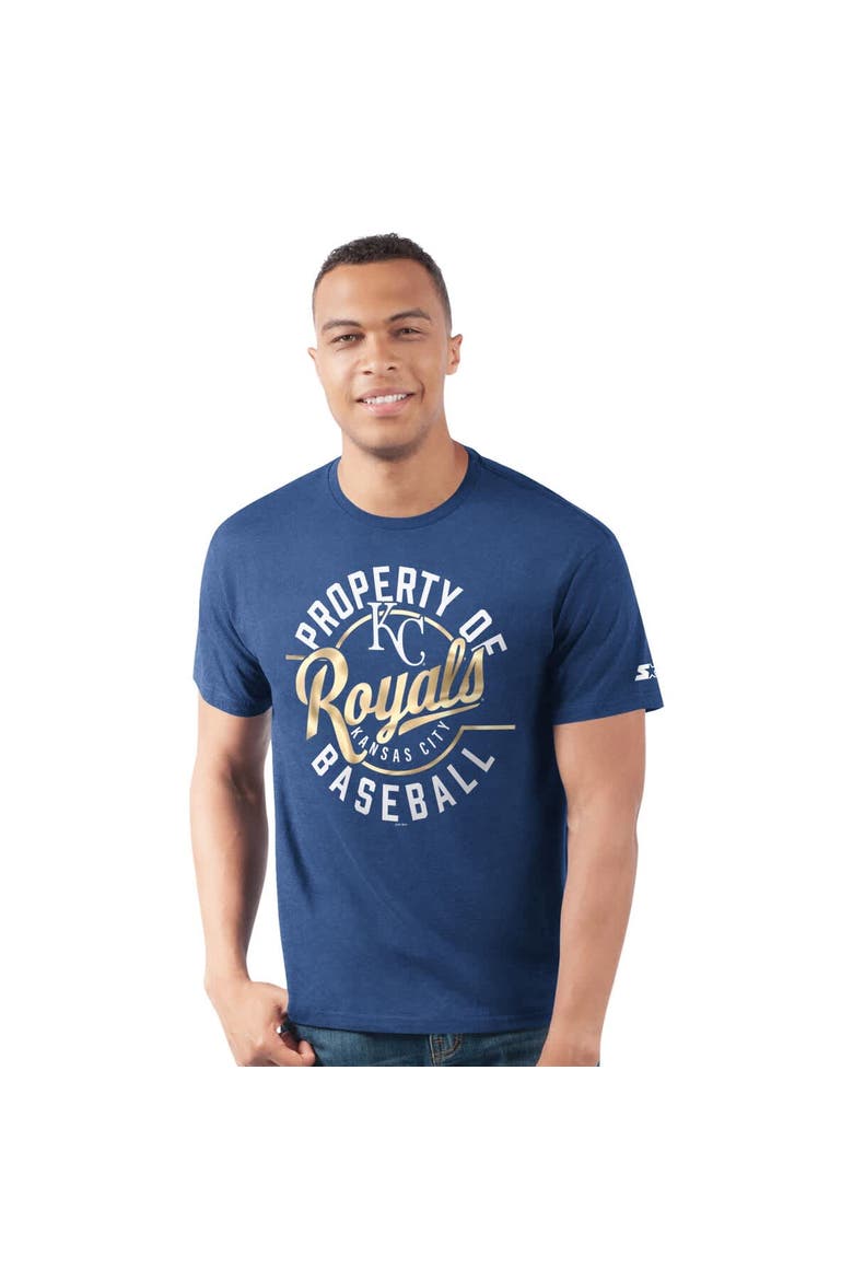 Men's Starter  Royal Kansas City Royals Prime Time Property Of T-Shirt, Alternate, color, Royal